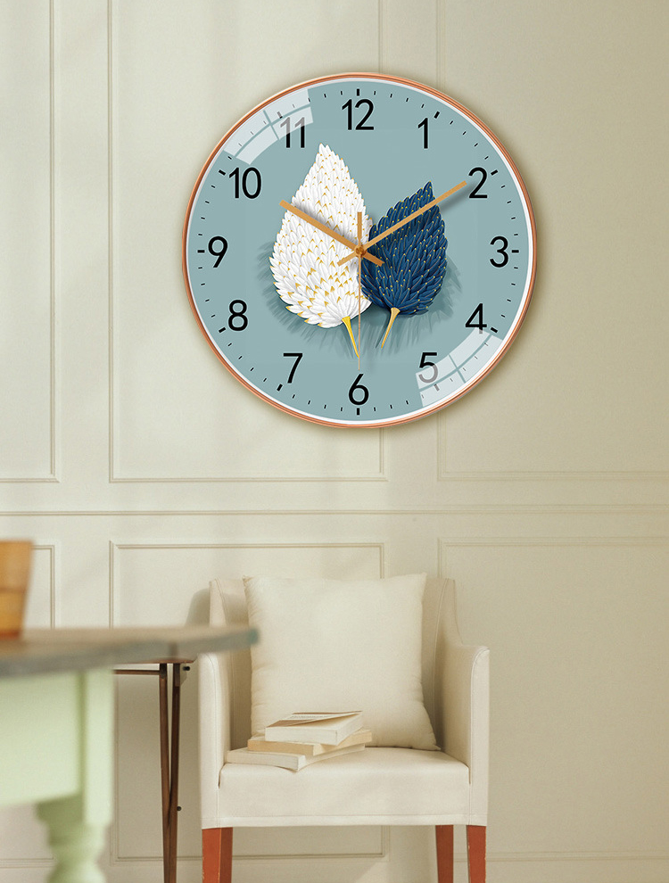 Đồng hồ trang trí hình lá cây