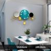 Đồng hồ treo tường trang trí họa tiết hình tròn size lớn 68cm x 42cm