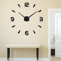 Đồng hồ dán tường cỡ lớn DH282 - 3 màu Đen Vàng BẠC