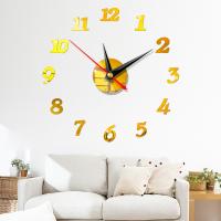 Đồng hồ dán tường cỡ nhỏ DH56 - 3 màu Đen Vàng Đỏ - Đủ 12 số