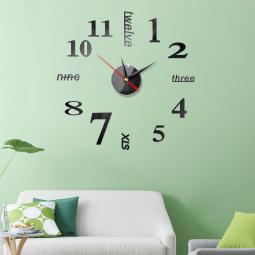 Đồng Hồ Treo Tường Số Tròn - DH76 - kích thước 40x40cm - 3 màu ĐEN VÀNG BẠC