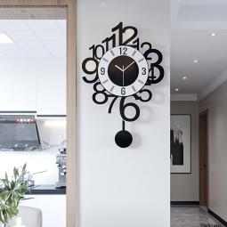 Đồng hồ treo tường hình tròn trang trí 12 số cách điệu