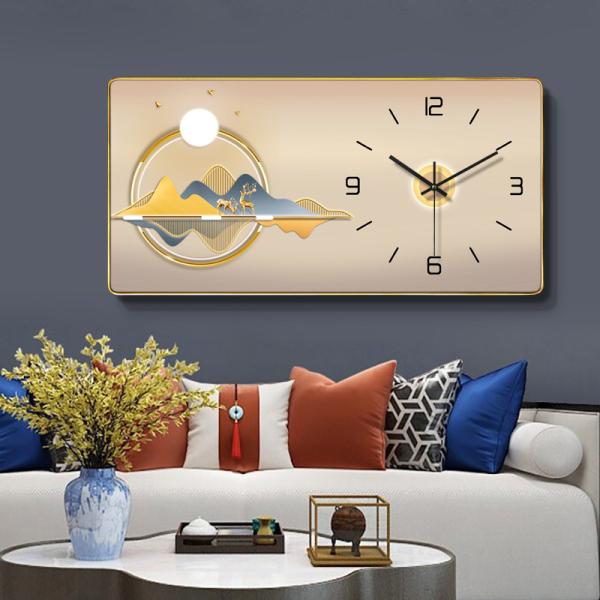 Đồng hồ tranh đẹp kích thước 60cm x 30cm, chống nước, chống bụi, siêu bền đẹp