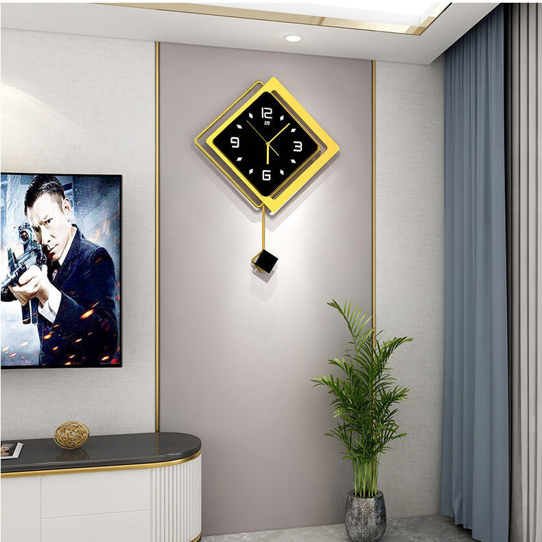 Đồng hồ treo tường quả lắc tạo hình các hình thoi độc đáo