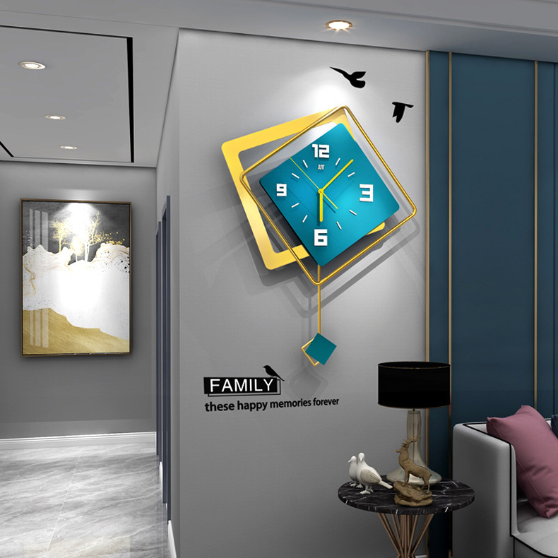 Đồng hồ treo tường quả lắc tạo hình các hình thoi độc đáo