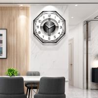 Đồng hồ treo tường hình bát giá phối màu đen trắng  35cm x 35cm