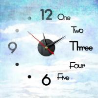 Đồng hồ dán tường hình chữ - số tiếng anh - kích thước 40cm - DH86