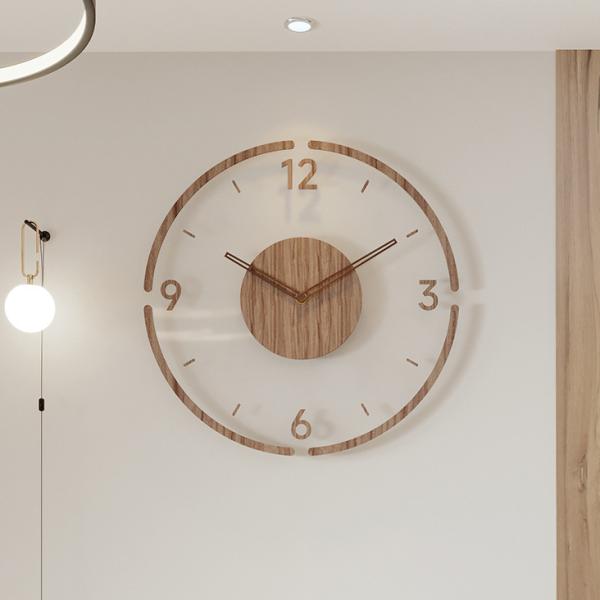 Đồng hồ treo tường tròn trong suốt trang trí phong cách hiện đại
